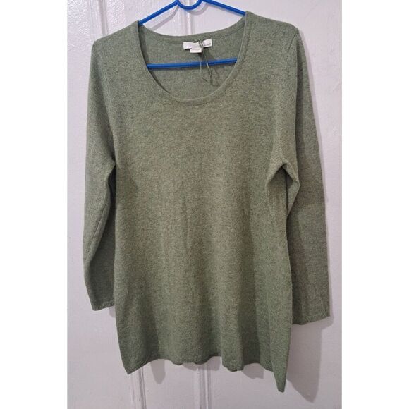 Lucy And Laurel Womens Xlarge  SAGE GREEN Rabbit Hair WOOL Tunic Sweater - Picture 1 of 6